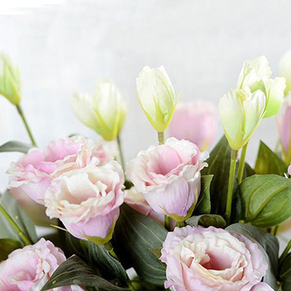 1 шт. искусственный цветок тройничного нерва эустома цветок украшение дома искусственный цветок свадебный цветок шелковая эустома