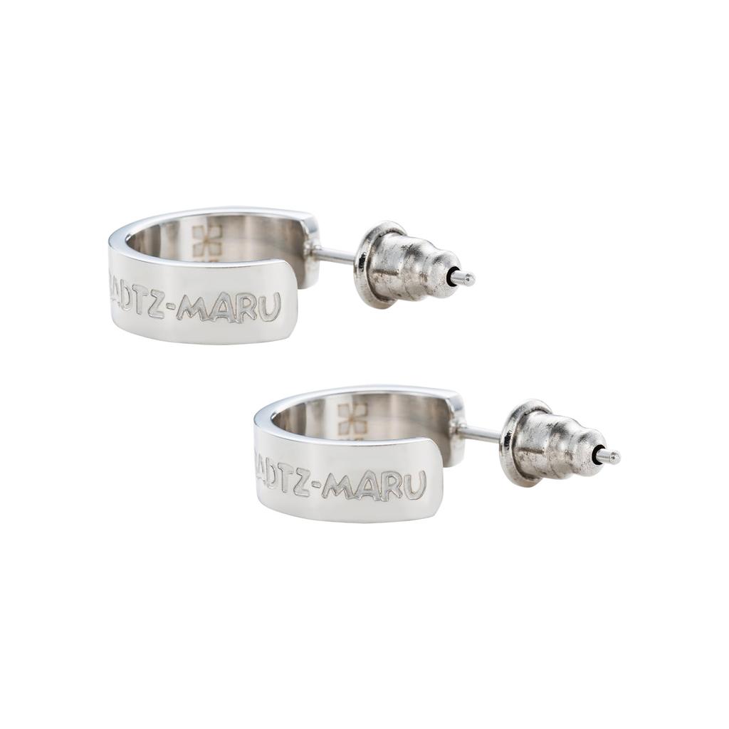 White Clover Badtz-Maru Sanrio Characters Stainless Steel Half Hoop Earrings (2 pieces/for both ears) SAST-P010SV