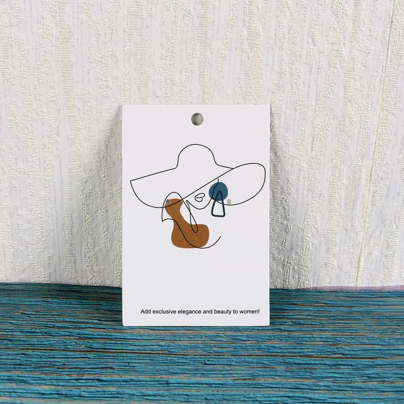 100 шт., линейный узор для сережек, картонная упаковка для ювелирных изделий