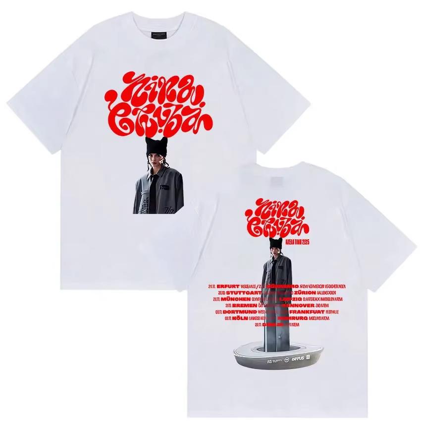Nina Chuba Album Tour 2025 Print T Shirt Unisex Women Hip Hop Clothing Short Sleeve Tshirts Retro Fashion Oversized Cotton Tshirt