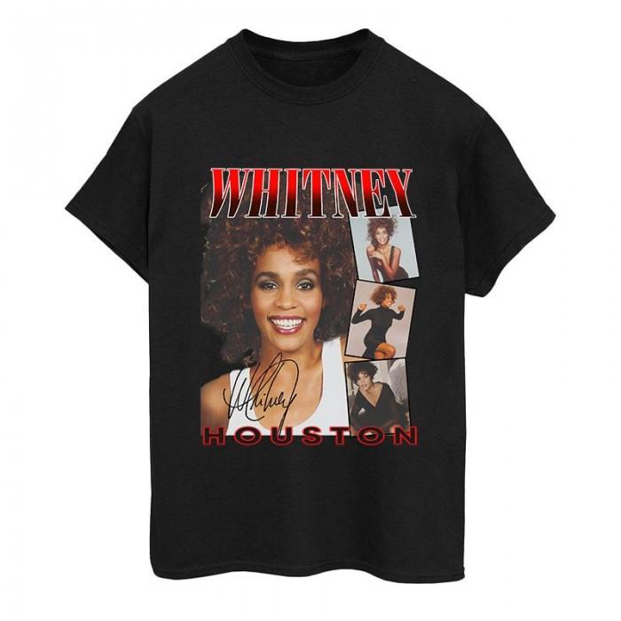 Whitney Houston Womens/Ladies Face Photos Cotton Boyfriend T-Shirt