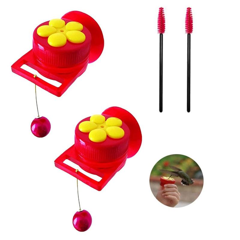 Цветы Форма Ручка Птица Колибри Кормушка Поилка Пластиковые Семена И Вода