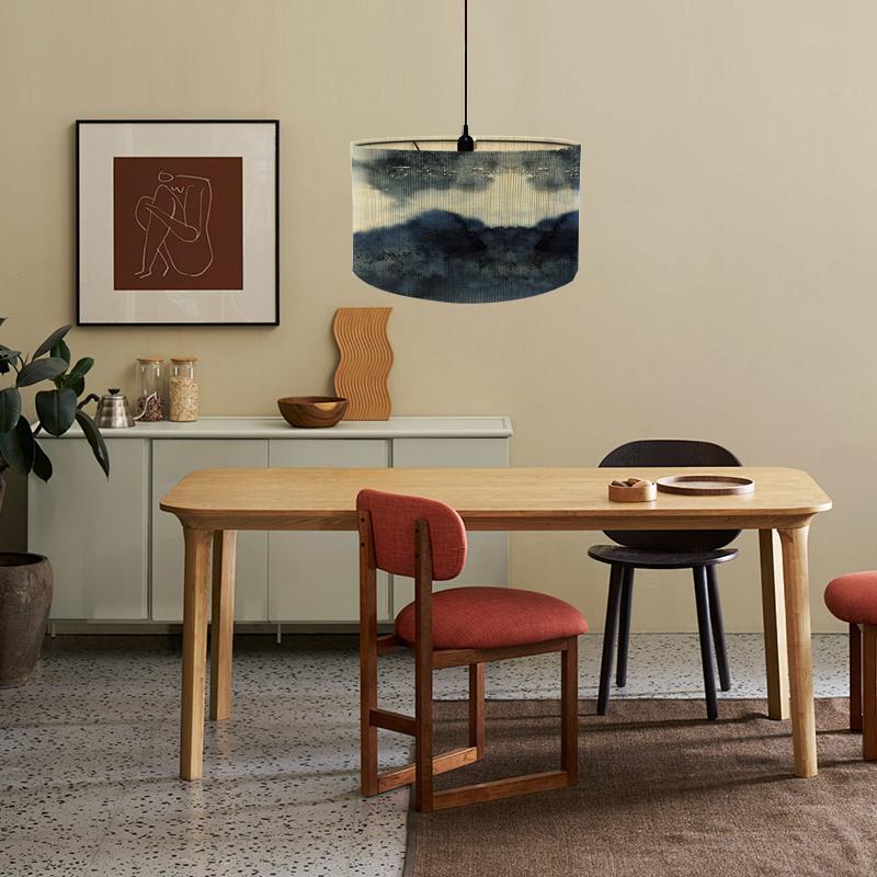 Chandelier Lampshade Table Lampshade Bamboo Lampshade Living Room Decoration Marbled Print