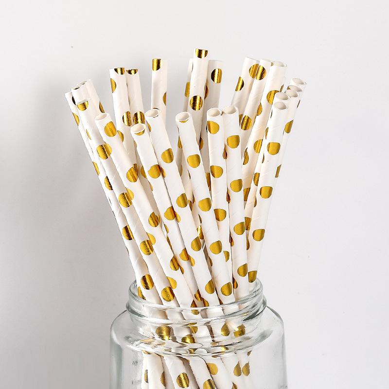 25/50/100 шт. Одноразовые бумажные трубочки для дня рождения, детского душа, разлагаемые трубочки для питья, свадьбы, девичника, вечеринки, столовых приборов