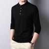 Men's Knitwear Fashion Korean Style Slim Cotton Stand Collar T Long Sleeve Bottoming Knitwear