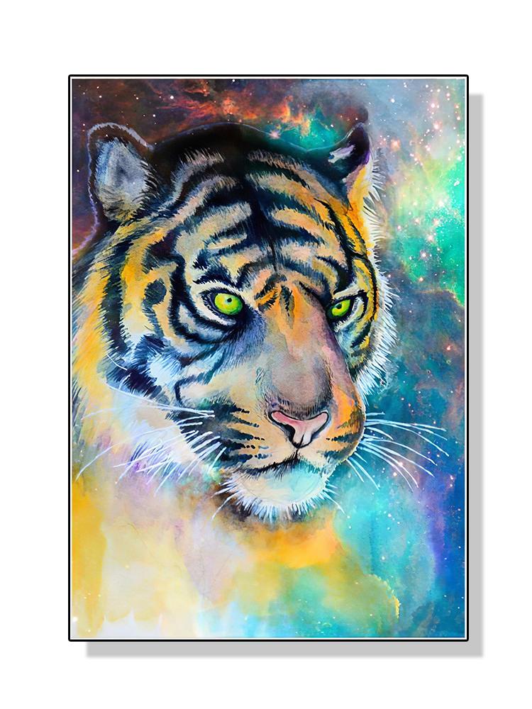 Акварельный тигр, лев, постер с животными, холст, картина, граффити, дикая жизнь, настенная художественная картина для современной гостиной, домашний декор, Cuadros
