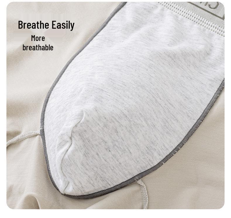 Мужские бесшовные боксеры-слипы средней посадки Lenzing Modal с антибактериальной ластовицей, ткань, приятная к коже, цельный дизайн