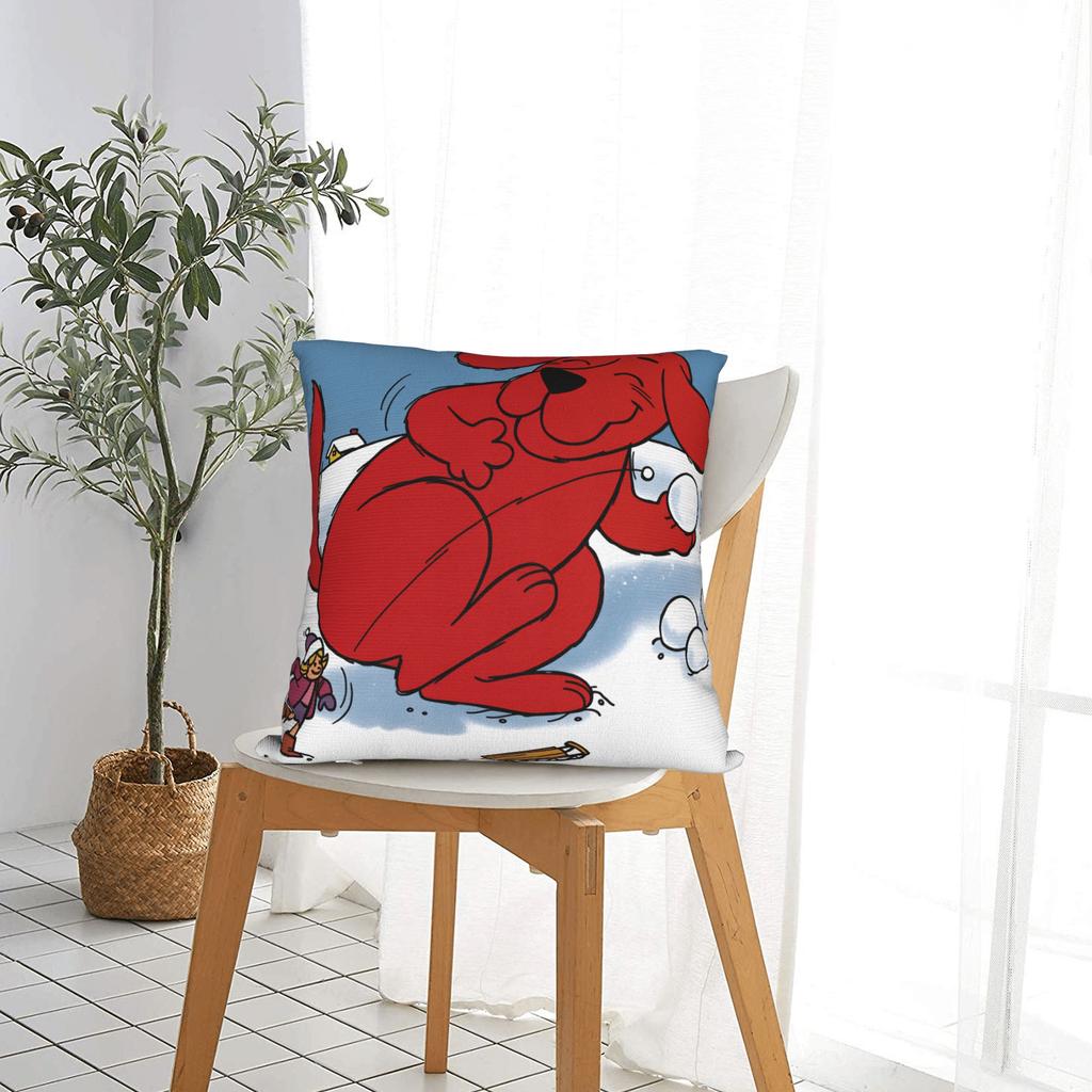 C-Clifford the Big Red Dog Pillow Case  Novelty Pillow Cover Soft Pillowcases For Chair Sofa Home Decor