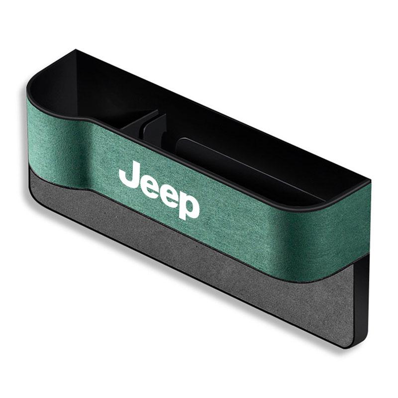 Car Seat Gap Box Pocket Seat Crevice Suede Storage Bag For Jeep Grand Cherokee Wrangler JK Gladiator Compass Renegade Patriot AKT1