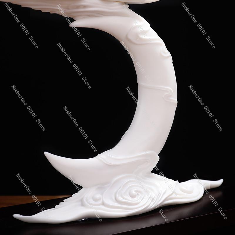 Ceramic Deer Ornaments,New Chinese-Style Decorative Figurines for Living Room and Study Display,Elegant TV Cabinet Layout