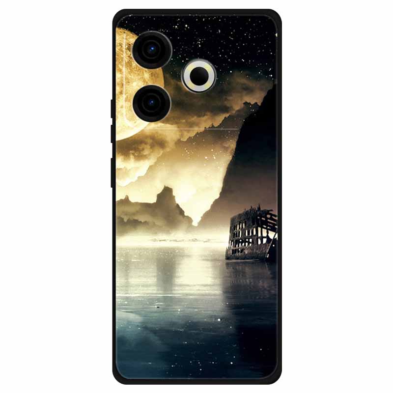Чехол для Tecno Pova 6 Neo Силиконовый Мягкий Цветок Космос Модный Чехол Для Tecno Phantom X2 Pro Чехлы Пейзажная Краска Чехлы Милые
