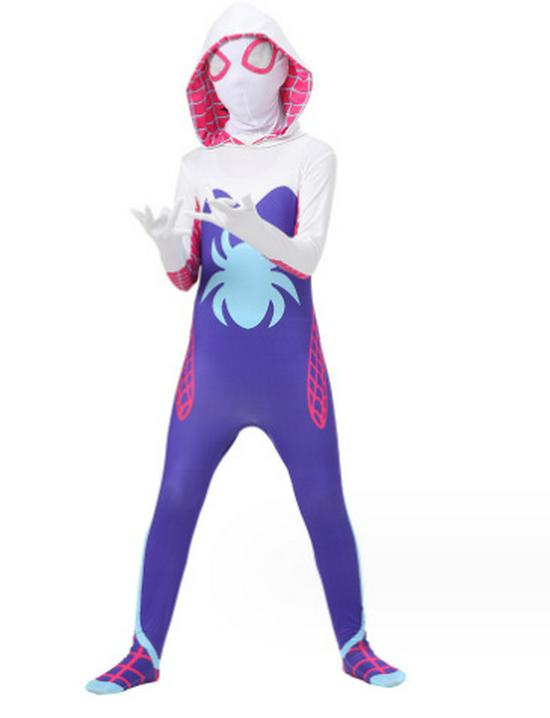 Halloween Star-Shine Spider-Man Jumpsuit: Far From Home Cosplay Miles & Gwen