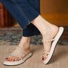 French Flat-bottomed Small Fragrant Wind Cover Toe Cool Slippers Women's New Summer Wear Soft-soled Beach Sandals In 2025