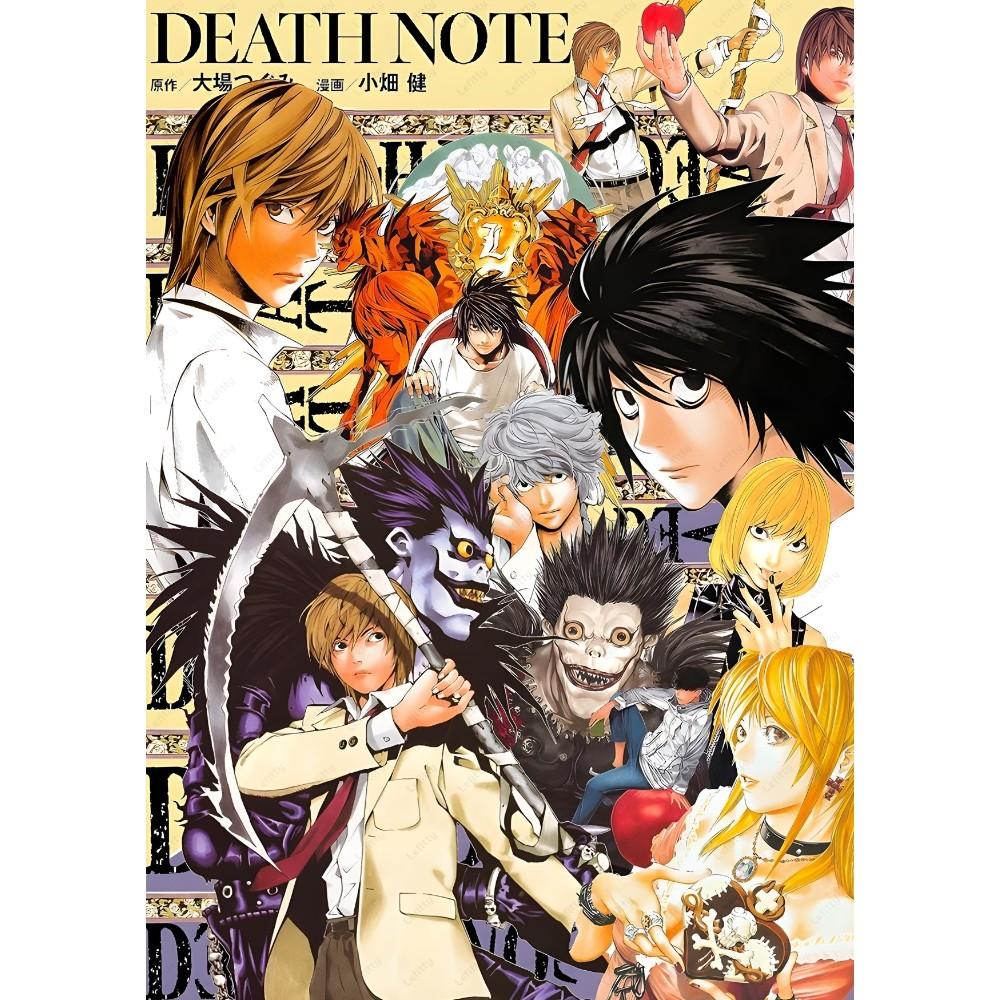 D-Death N-Note Япония Мультфильм Аниме Ретро Постер Липкое Настенное Искусство Печать Водонепроницаемый Дом Гостиная Спальня Бар Эстетический Декор