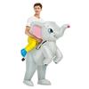 Gray Elephant Inflatable Cycling Costume, Adults