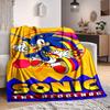 1 шт. Фланелевое одеяло Sonic Adventure, Мягкое, Дружелюбное к коже, С цифровой печатью, Различные размеры в наличии для семьи, друзей, на день рождения