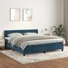 3141501 vidaXL Divan Bed and Mattress Dark Blue 180x200cm Velvet