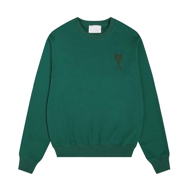 Soft Cotton Oversized Crewneck Sweatshirt With Small Heart Embroidery Pastel Colors Long Sleeve Fall Winter Casual Wear