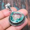 Green Amethyst Gemstone 925 Sterling Silver Handmade Amazing Jewelry Pendant