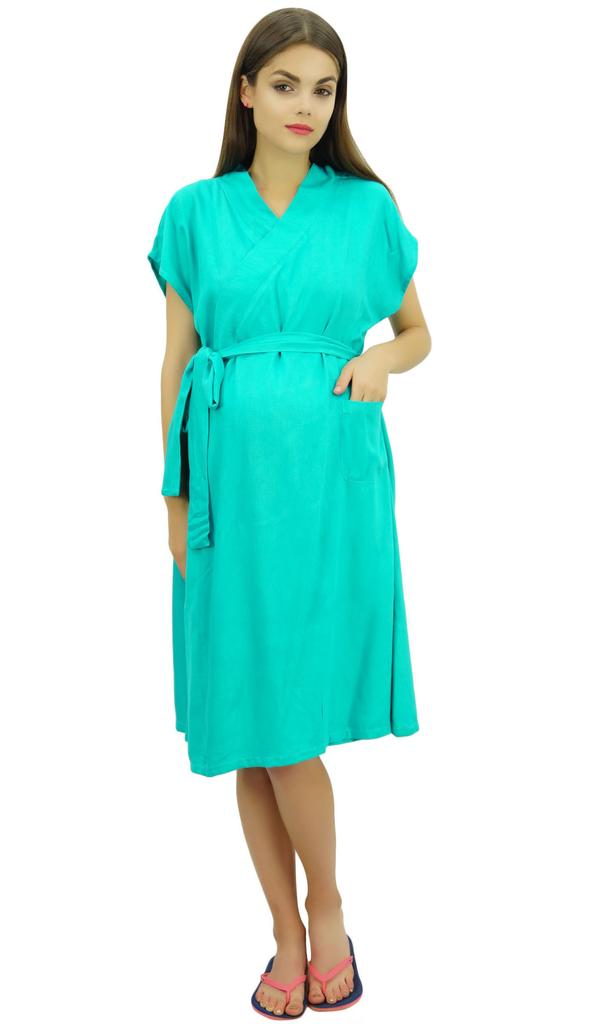 Bimba Maternity Robe Nursing Coverup With Side Shoulder Buttons Baby Shower