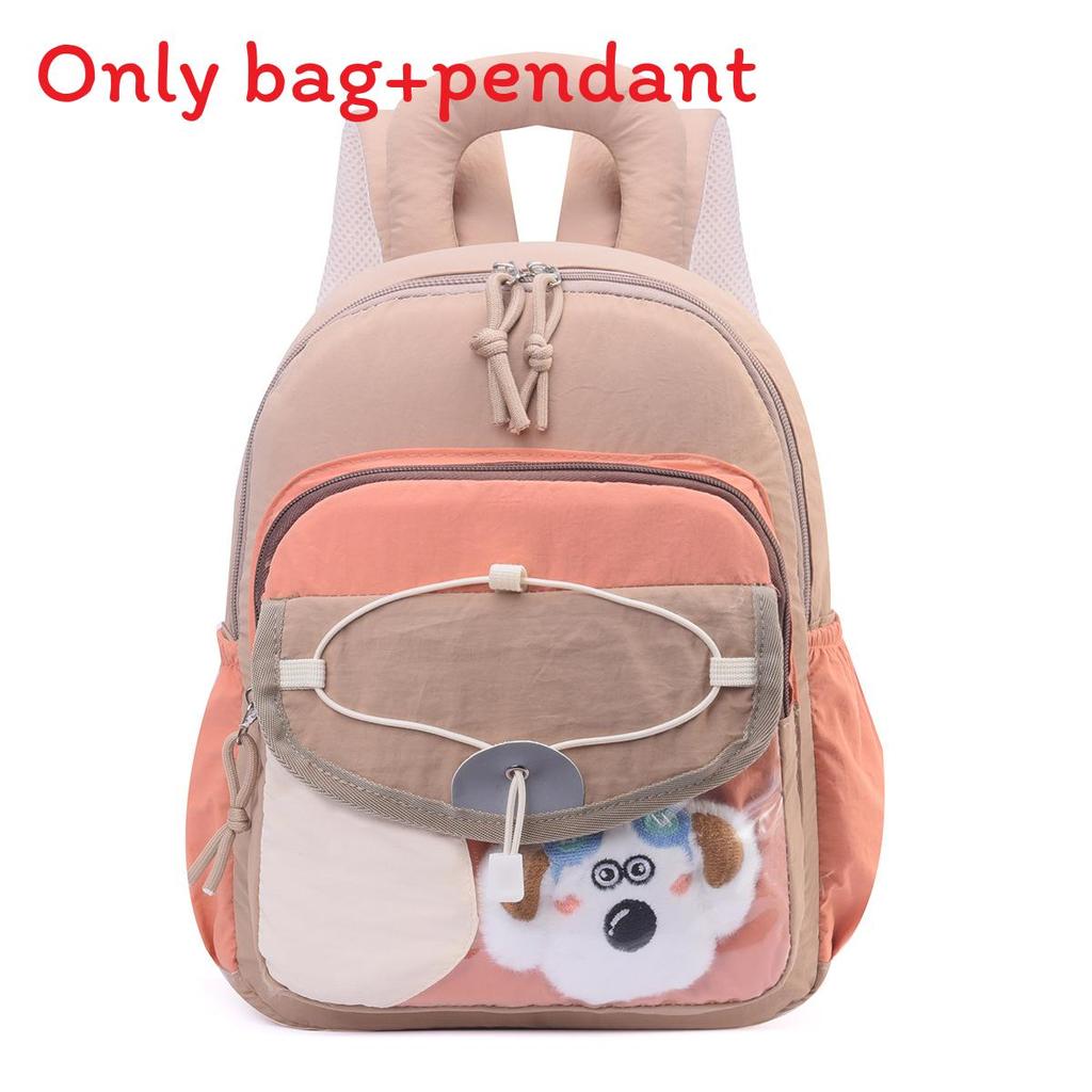 Kids Dualcolor Cartoon School Bag With Soft Polyester Lining For Outdoor Travel