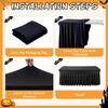 Table Skirt Christmas Desk Skirts 6ft Pleated Soft Black Ruffle Table Skirts For Wedding Halloween Baby Shower Christmas