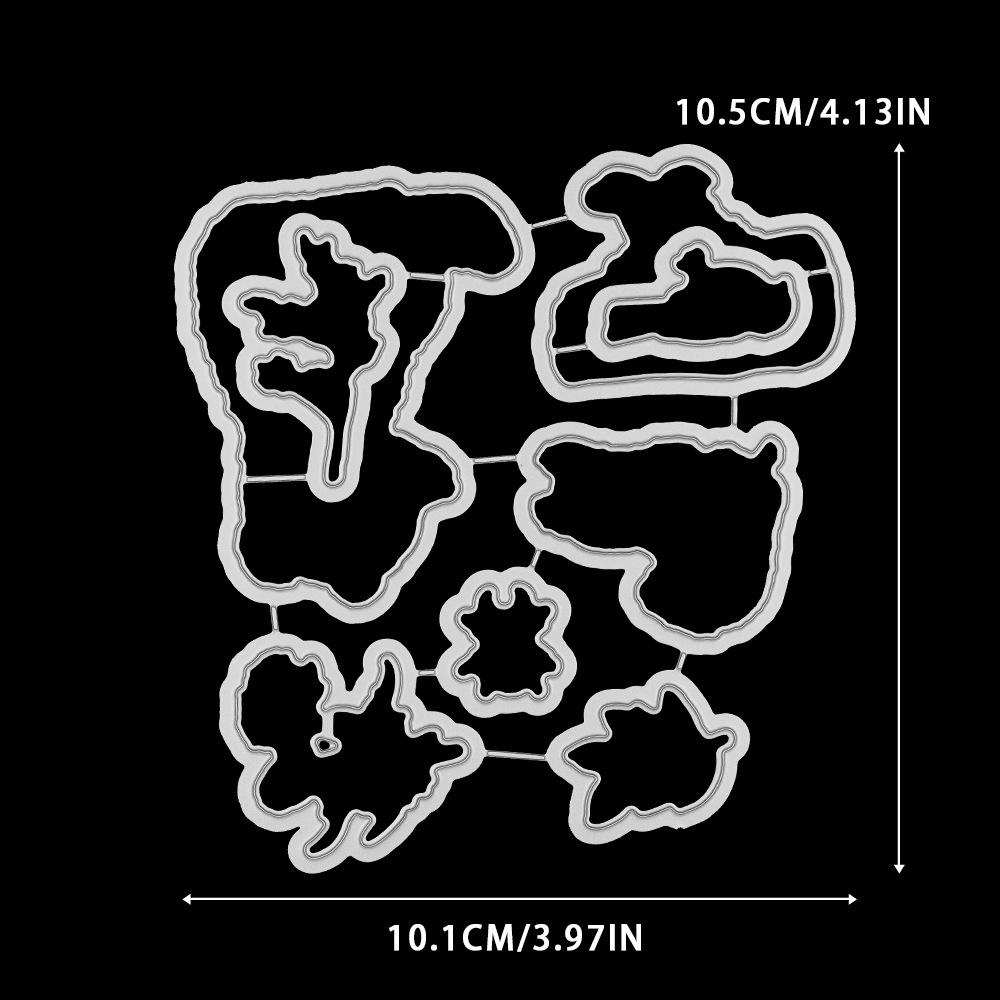 Ручная работа: Силиконовые штампы и металлические вырубки с лесными животными для ведения дневника и украшения открыток