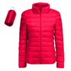 Women's Lightweight Down Jacket, Solid Color, Stand Up Collar, Down Jacket With Pockets
