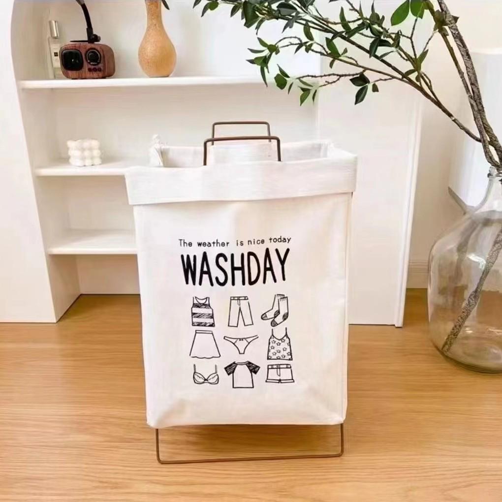 Foldable Waterproof Laundry Hamper with Handles - Oxford Cloth and Aluminum Frame