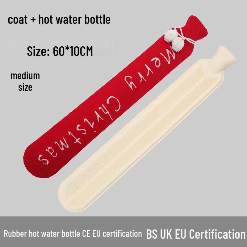 Explosion-Proof Hot Water Bottle: Rubber Design for Stomach and Feet, Long-Lasting Warmth