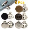 5Pcs Button Pins for Jeans No Sew Instant Detachable 17mm Replacement Button Adjustable Pants Buttons Kit