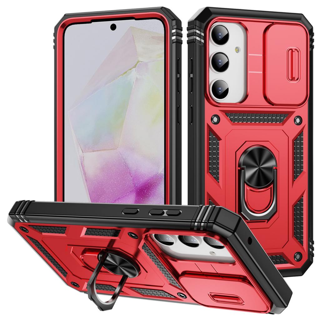 For Samsung Galaxy A55 5G Kickstand Case TPU+PC Camshield Hybrid Phone Cover