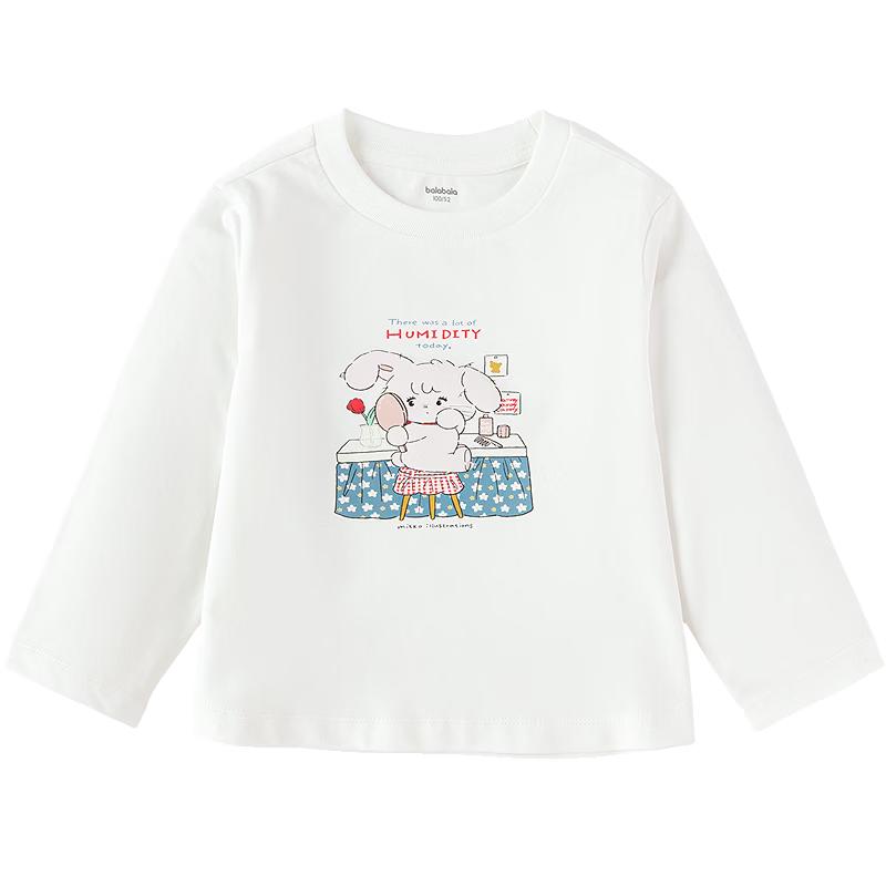 Balabala Girls' Mikko Collaboration Cartoon Long Sleeve T-Shirt