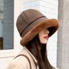 Women's Plush Warm Bucket Hat with Ear Warmers – Elegant, Durable & Coldproof Fisherman Cap, Inelastic Woven Design