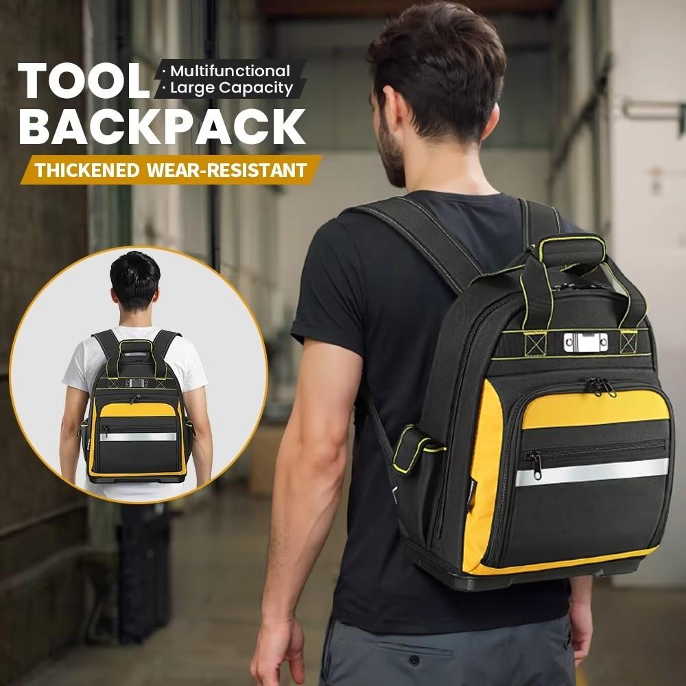 Large Capacity Electrician Tool Bag Thickened Toolkit Multifunctional Tool Backpack
