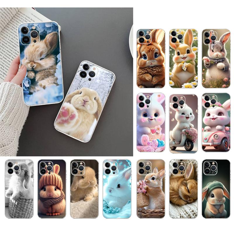 Чехол для телефона с рисунком кролика для iphone 17ProMax 17 Pro Air 16 15 14 13 Pro Max 16 15 14 13 Pro 15Plus