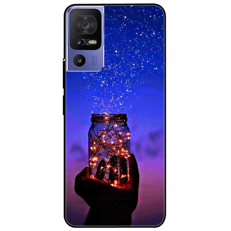 Phone Cover For TCL 40 SE Case 6.75'' Silicone Lovely Black Bumper Lion Soft TPU Coque for TCL 40SE Funda for TCL40SE Protector