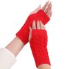 Twists Gloves Fingerless Wool Gloves Simple Knitted Gloves Outdoor