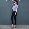 Women's Slim Fit Korean Style Short Sleeve White Shirt for Professional Summer Wear