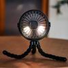 Baby Stroller Fan Mini Portable Outdoor Fan USB 3 Speed Flexible Octopus Fan Tripod Clip on Handheld Fan for Stroller Crib
