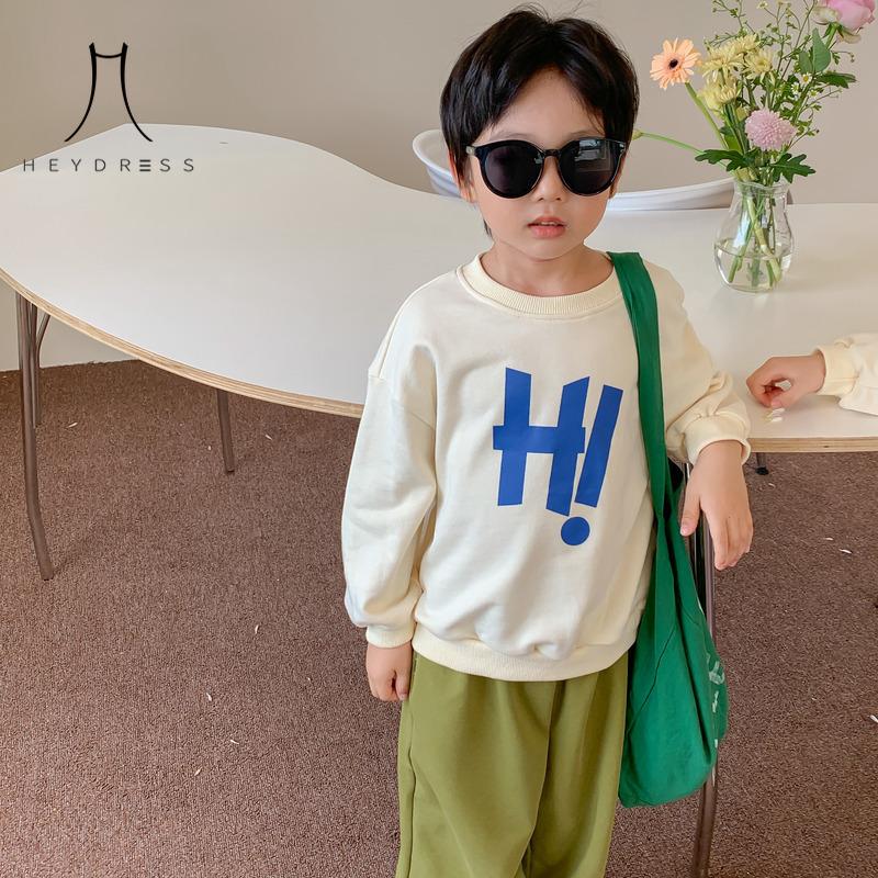 Children's Sweatshirt Spring Boys Girls Korean Round Neck Letter Sweetshirt Children's Long Sleeve Loose Top
