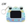 Reusable Writing Pad Mini Drawing Board Keychain for Kids, Cartoon Frog with Key Ring, Hanging Doodle Sketch School Bag LCD Tablet Pendant