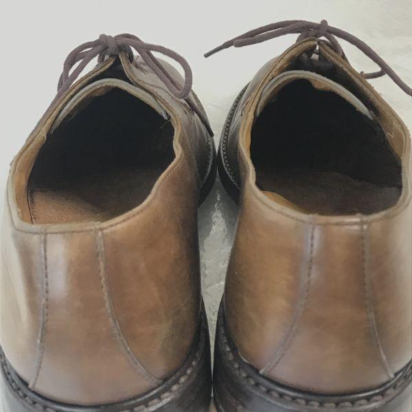 Berwick 1707 Испания Goodyear Welt U-образные кожаные туфли мужские 10 28.5 Коричневые(ИСПОЛЬЗОВАЛ)