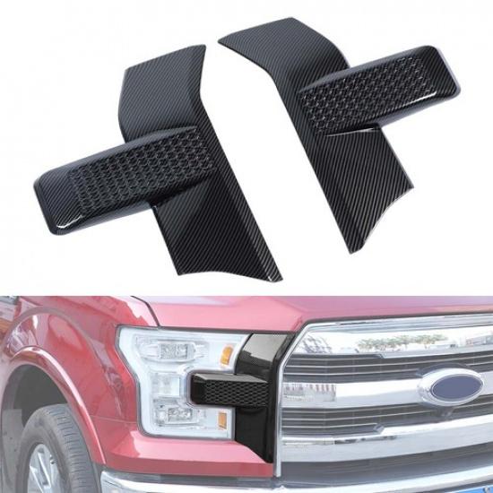 2x Car Front Bumper Headlight Grille Cover Trim for Ford F150 2015+ Accessories