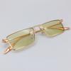 Солнцезащитные очки Mo Wei Metal Square Small Frame женские, светло-зеленые, те же