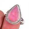 Natural Pink Opal Gemstone 925 Solid Sterling Silver Jewelry Ring Size 8 Y2d45