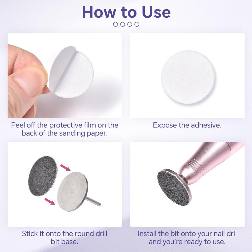 Набор сменной наждачной бумаги для удаления ороговевшей кожи для маникюра и педикюра с металлическим диском, насадка для ногтевой дрели, средство для удаления мозолей, аксессуары для ухода за ногами