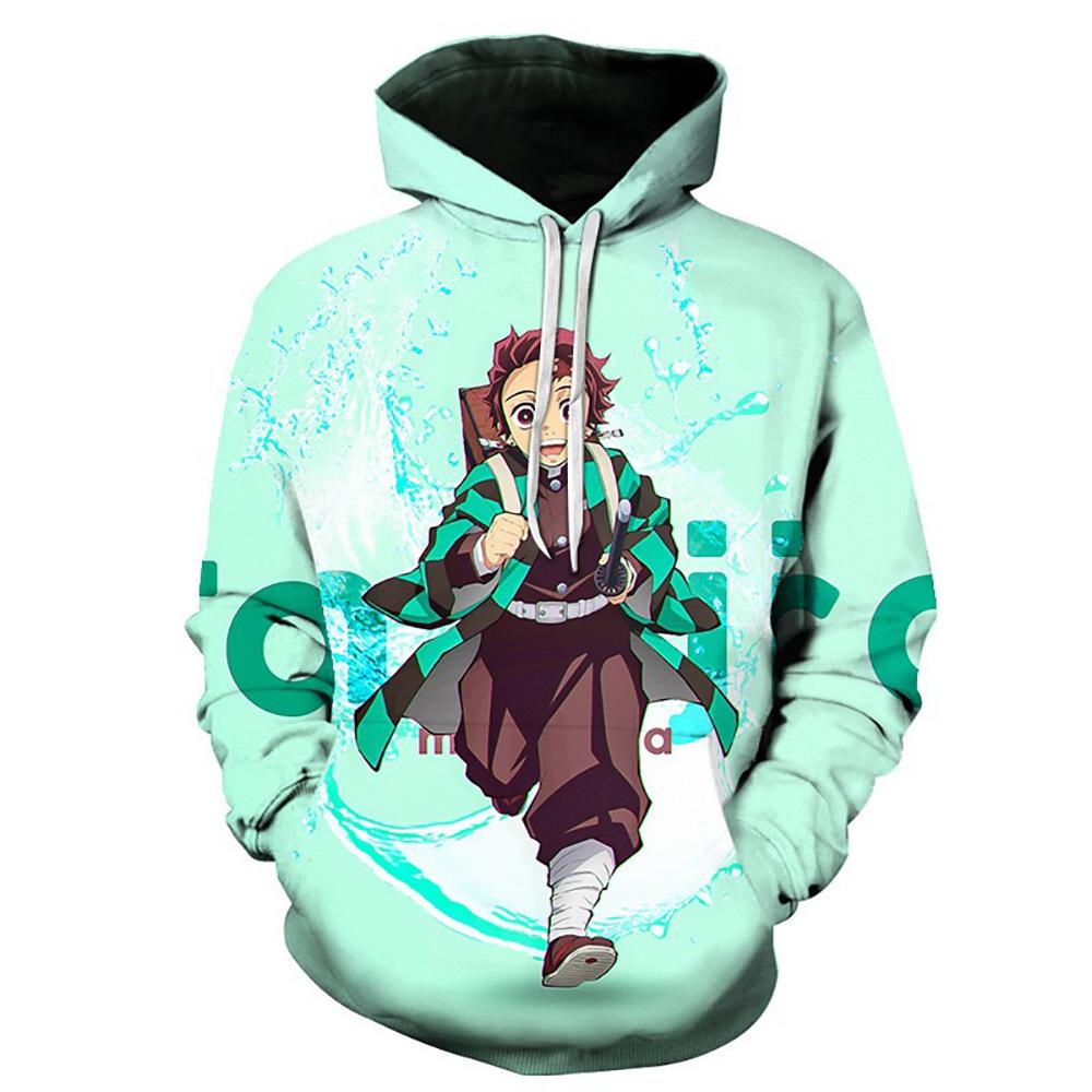 Аниме Demon Slayer Series 3D Printed Man's Spring New Style Hooded Long Sleeve Hoodie Fashion Casual Cotton Pullover Clothing