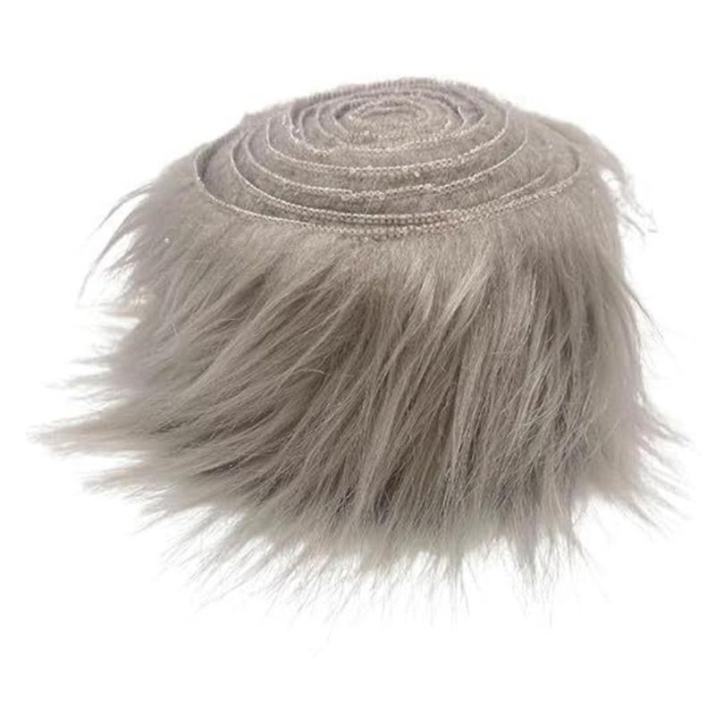 Unpainted Masquerades Mask with Furry Trim Adhesive Fabric Net Cloth Cats Face Mask Unpainted Mask for Halloween Supply