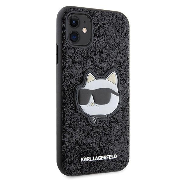 Etui do iPhone 11 Karl Lagerfeld Glitter Choupette Czarny